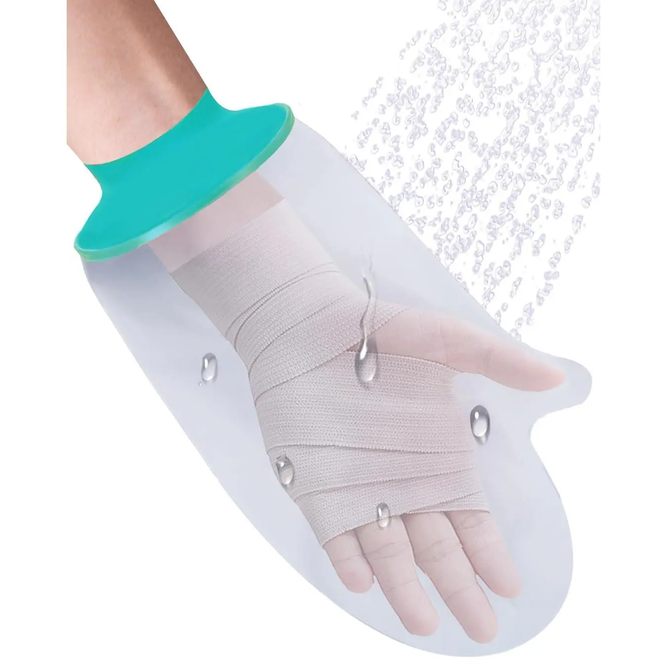 Waterproof Vinyl Silicon Hand Cast Cover for Post-Surgery Care, Home Care Splash Guard for Shower Use