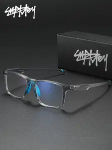 SUPKLEY Fashionable, Lightweight And Comfortable Nose Pads For Men And Women, Anti Blue Light Glasses With Tr90 Material Frame, Business Style, Suitable For Outdoor Play/Daily Wear