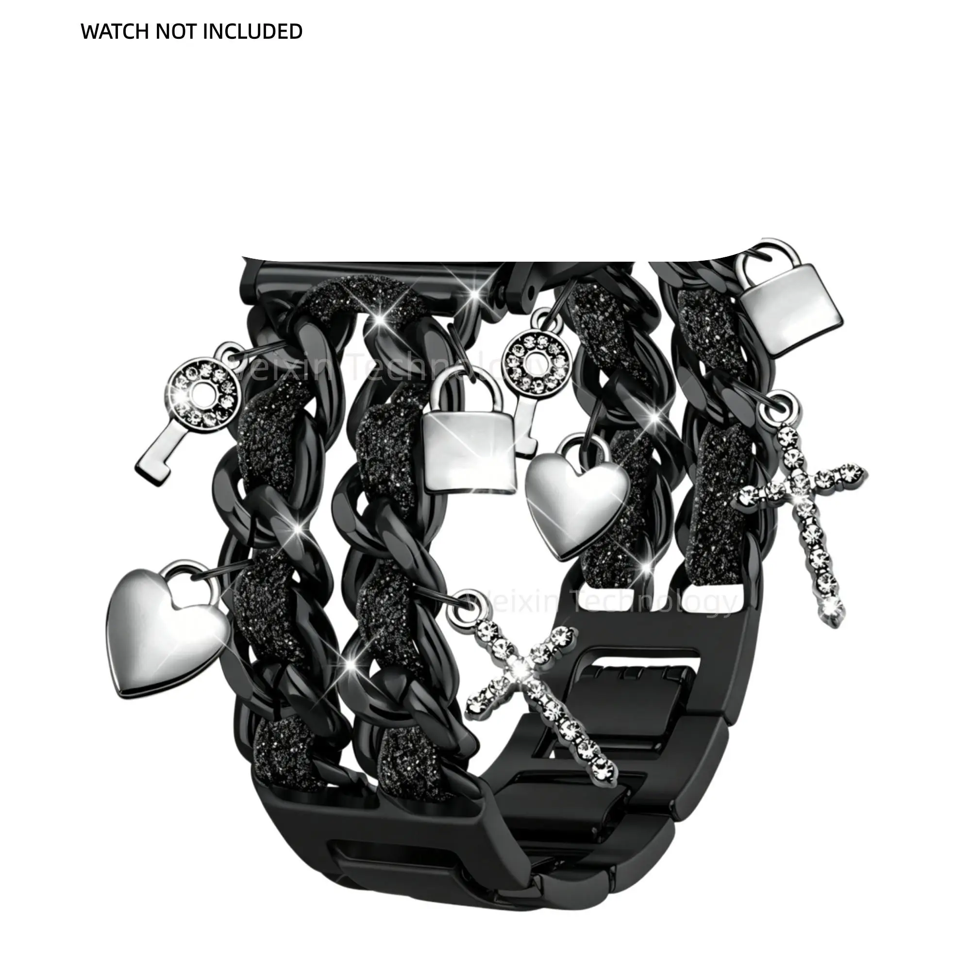Cuban Chain, Smartwatch Accessories, is suitable for Apple Watch Ultra 3 women's metal strap and bracelet. compatible with 40mm, 41mm, 42mm, 44mm, 45mm, and 49mm. The iWatch strap series 11 SE 10 9 8 7 6 5 4 3 is an adjustable replacemen (Band Only)