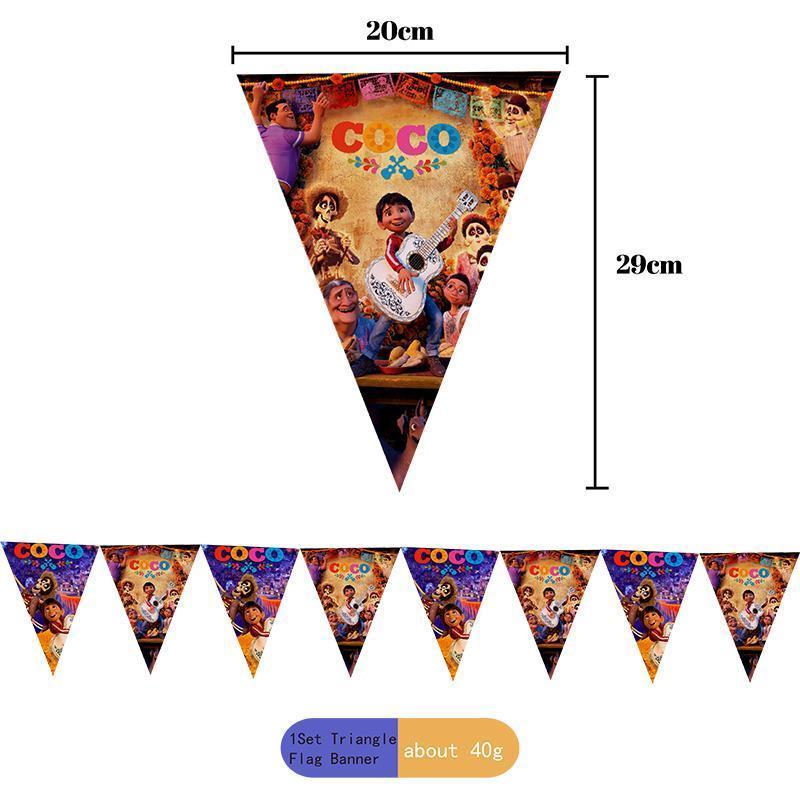 Cartoon Musical Coco Theme Party Supplies Girls Birthday Party DecorationDisposable Party Pack Various combinations of choice