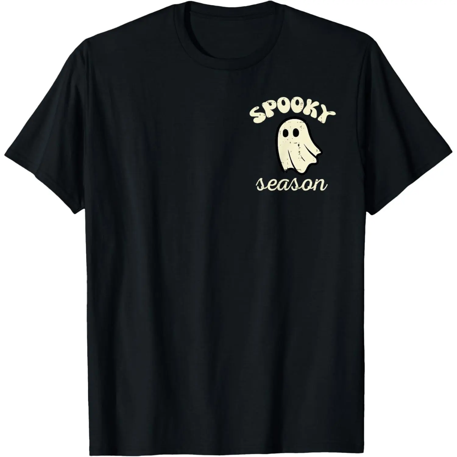 Halloween Ghost Spooky Season Costume Pocket Men Women T-Shirt