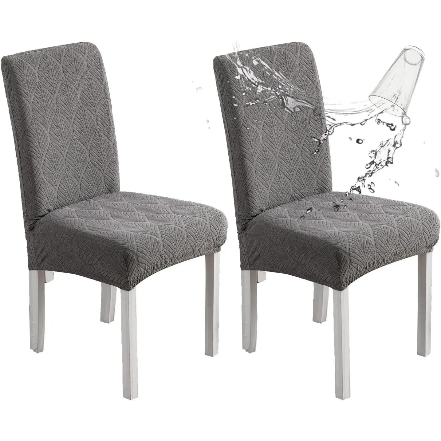 Waterproof Dining Chair Covers, Chair Covers for Dining Room, Stretch Parsons Chair Slipcover, Removable, Washable for Dining Room Chair Protector Cover