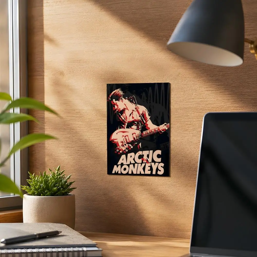 Arctic Monkeys Band Poster 1pc Sticky Poster HD Print Self Adhesive Waterproof Removable No Damage Poster for Bedroom Office Dorm Apartment Gaming Room Decor Aesthetic Modern Minimal Room Decoration Easy Peel Wall Art Gift Idea for Home Decor Lovers