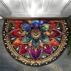 1 semi-circular carpet, indoor mat, throw blanket, creative door mat, home theme mat, home decoration, non-slip carpet, mat, bedroom decoration, photo props, outdoor decoration, throw blanket, carpet, gift