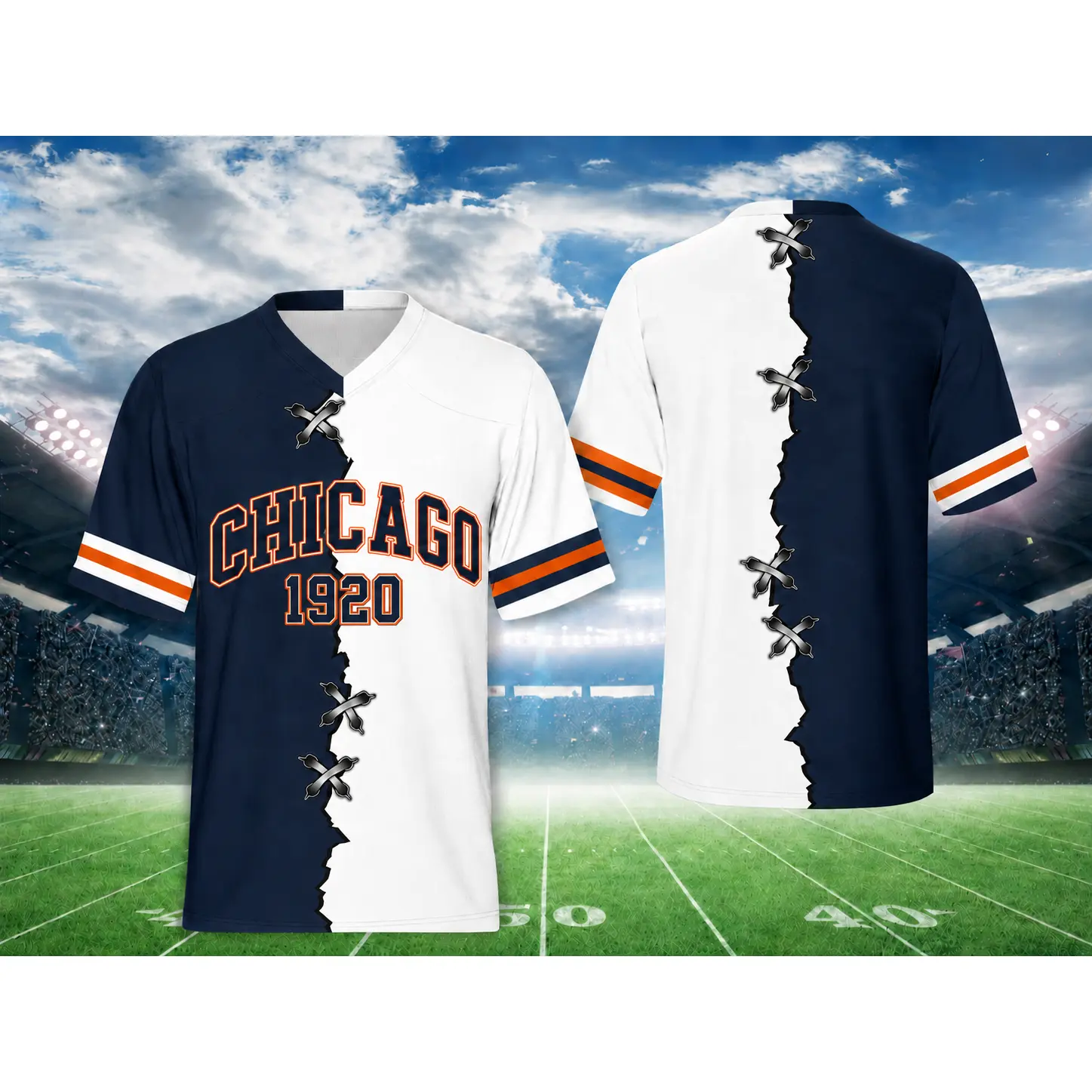 Unisex Football Team Fans V-Neck Quick-Drying Shirt, Game Day City Pride Jersey for Football, Gift for Fans - Multiple color options