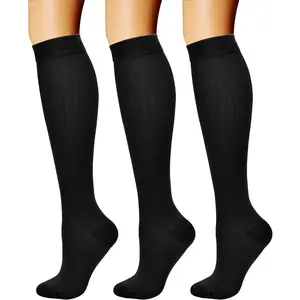 Compression Socks  Women & Men Circulation (3 Pairs) 15-20 mmHg is Best Support  Athletic Running Cycling