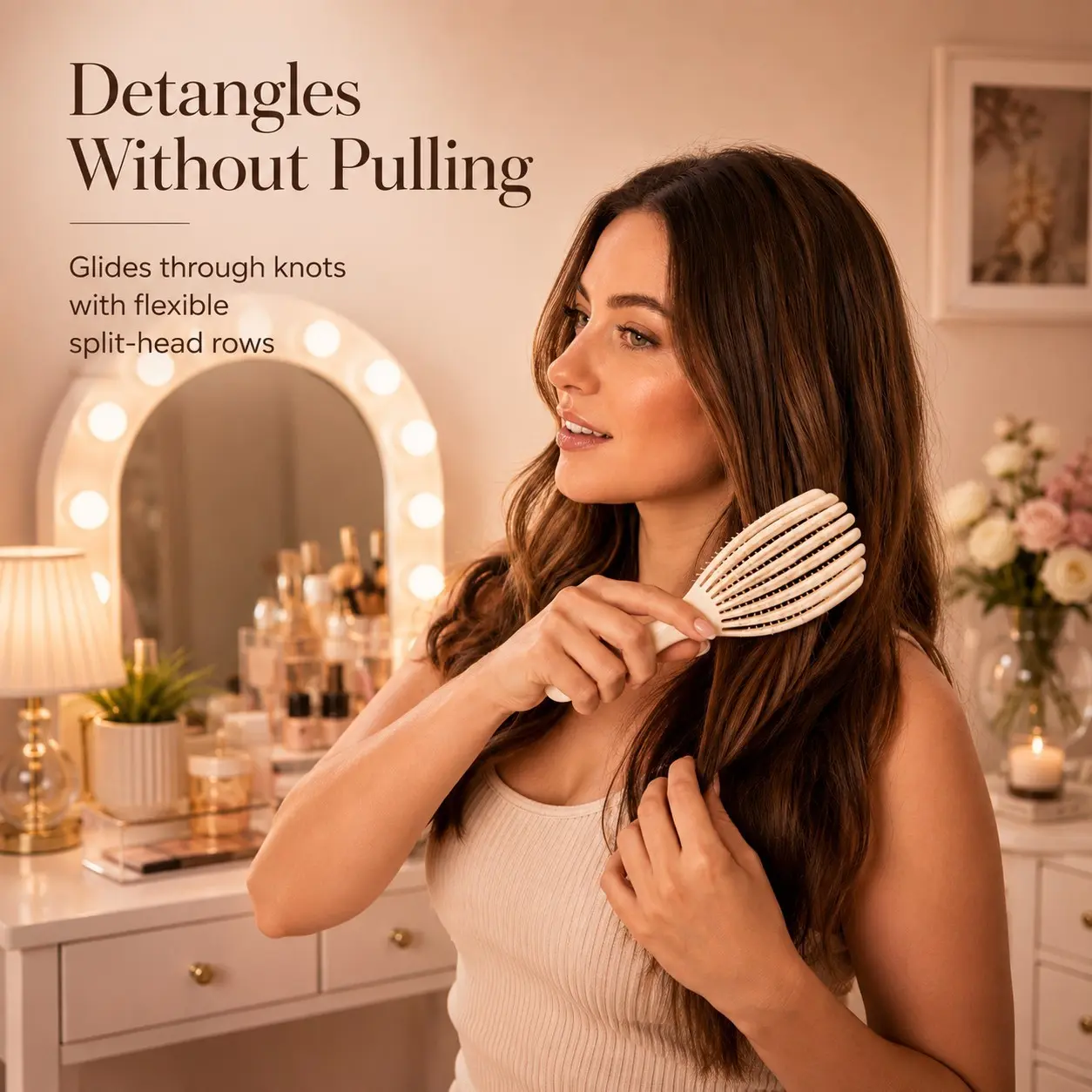 Pain Free Detangling Hair Brush Scalp Massage Comb For Long Thick Hair Styling Gift For Girlfriend Wife Mom Friend Valentine Halloween Christmas New Year Birthday Daily Present