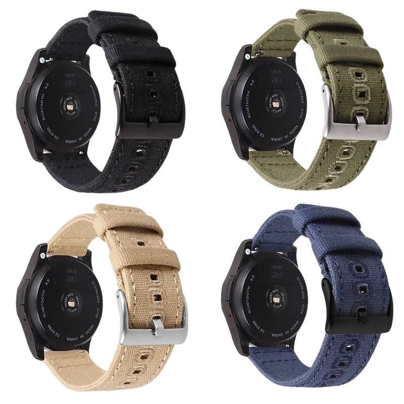 Suitable for Huawei GT5 watch strap, single-loop woven quick-release nylon strap, Samsung Galaxy nylon canvas strap