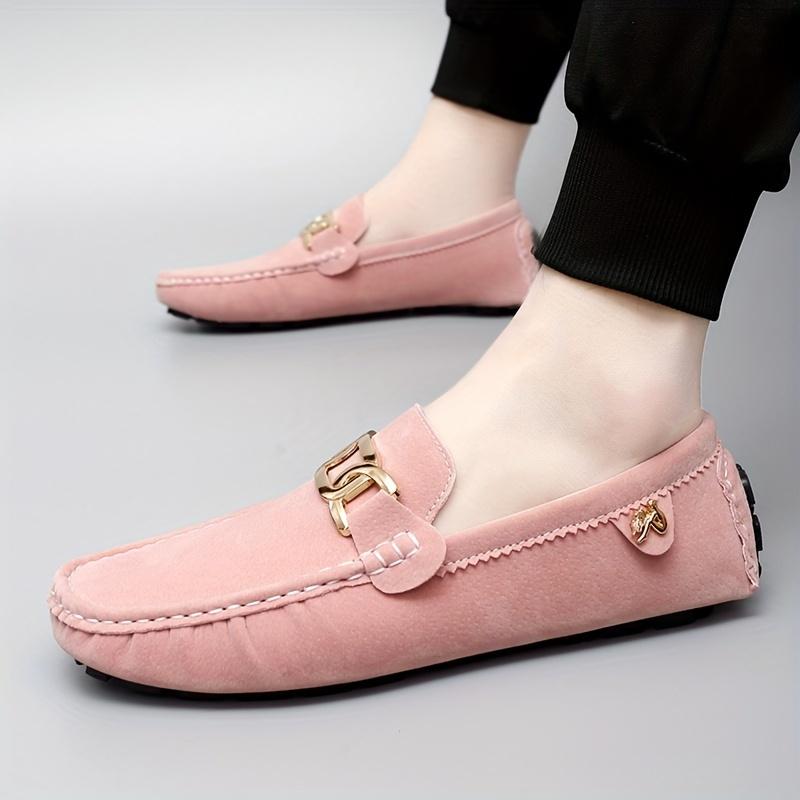 [Microfiber Fashion Loafers] Non-Slip Durable Microfiber Synthetic Upper Fashion Loafers| Rubber Sole, Casual Slip-On Shoes for Men and Women - Solid Color, All-Season Wear