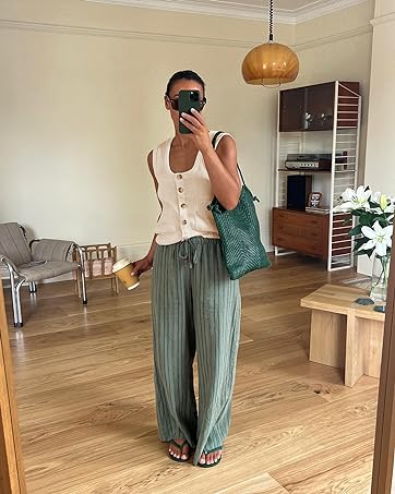 Imily Bela Womens Sweater Vest Summer Ribbed Tank Tops Sleeveless Button Down Shirts Scoop Neck Top for Women