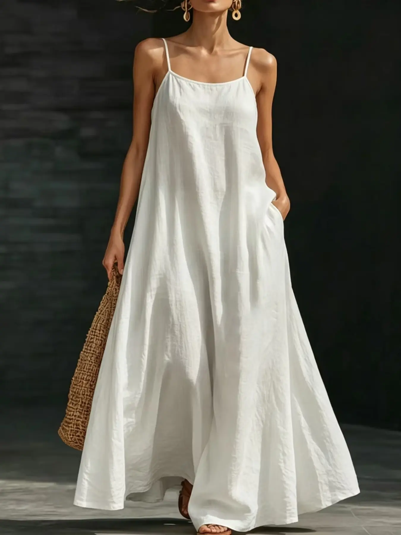 French Minimalist Summer New Arrival Dress, Casual Fashion Elegant Long Dress, Simple Gentle Style Strapless Dress, Casual Wear