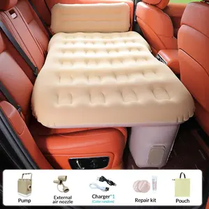 Electric Inflatable Car Seat Mattress, Portable Leak-Proof Bed, Includes Pump, Charger, Tools, Bag, for Suv, Sedan, Mpv, Road Trip, Camping