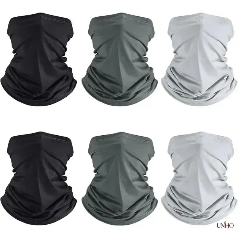 6-Pack Cotton Unisex Cooling Neck Gaiter Face Cover - UV Protection, Breathable Neck Wrap Accessory for Adults, Ideal for Outdoor Sports (Bag Accessory for DIY Luggage & Bags)