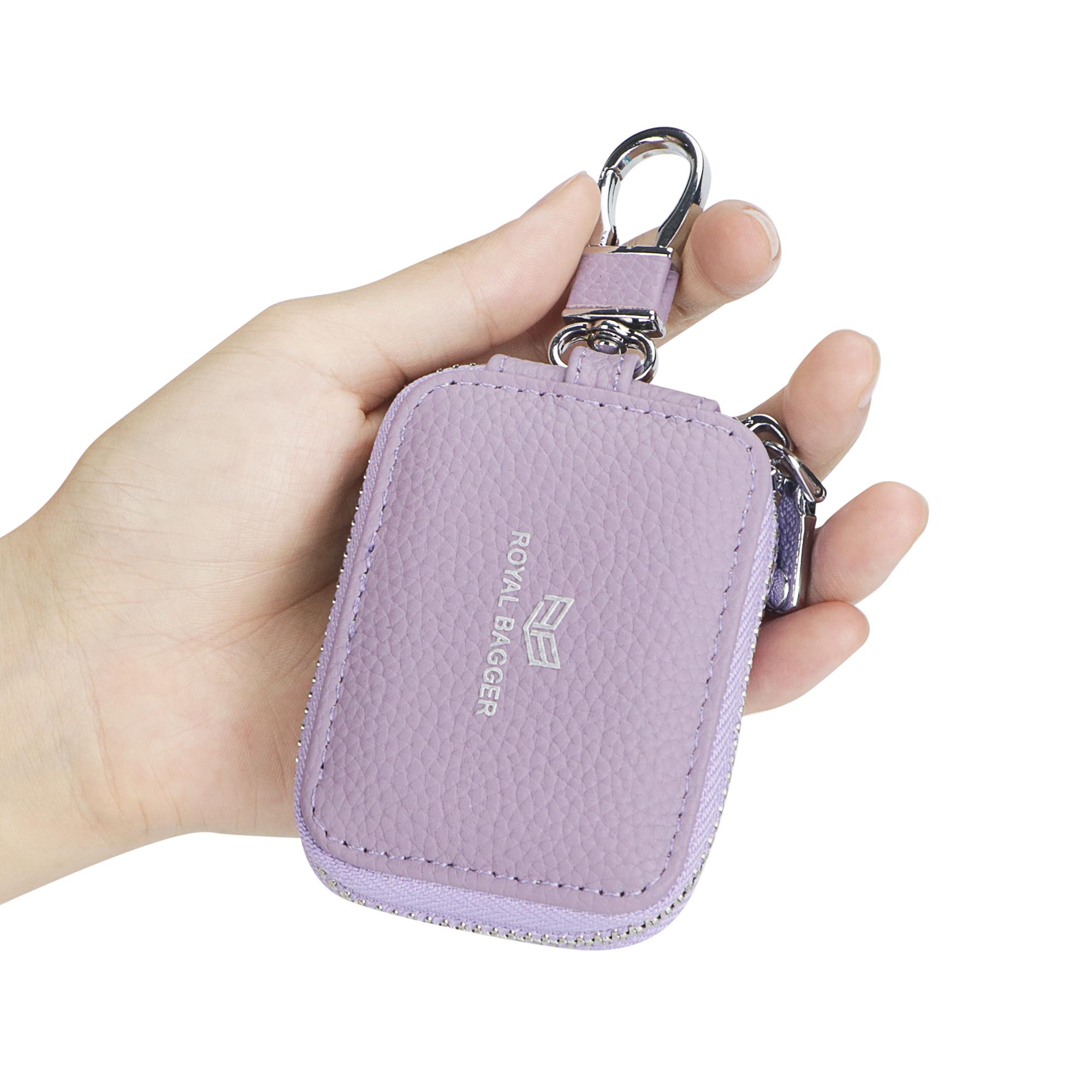 Royal Bagger Mini Earphone Bag Genuine Leather Zipper Key Wallet with Keychain, Portable Headphone Case for Men & Women 3901 Royal Bagger Mini Earphone Bag Genuine Leather Zipper Key Wallet with Keychain, Portable Headphone Case for Men & Women 3901