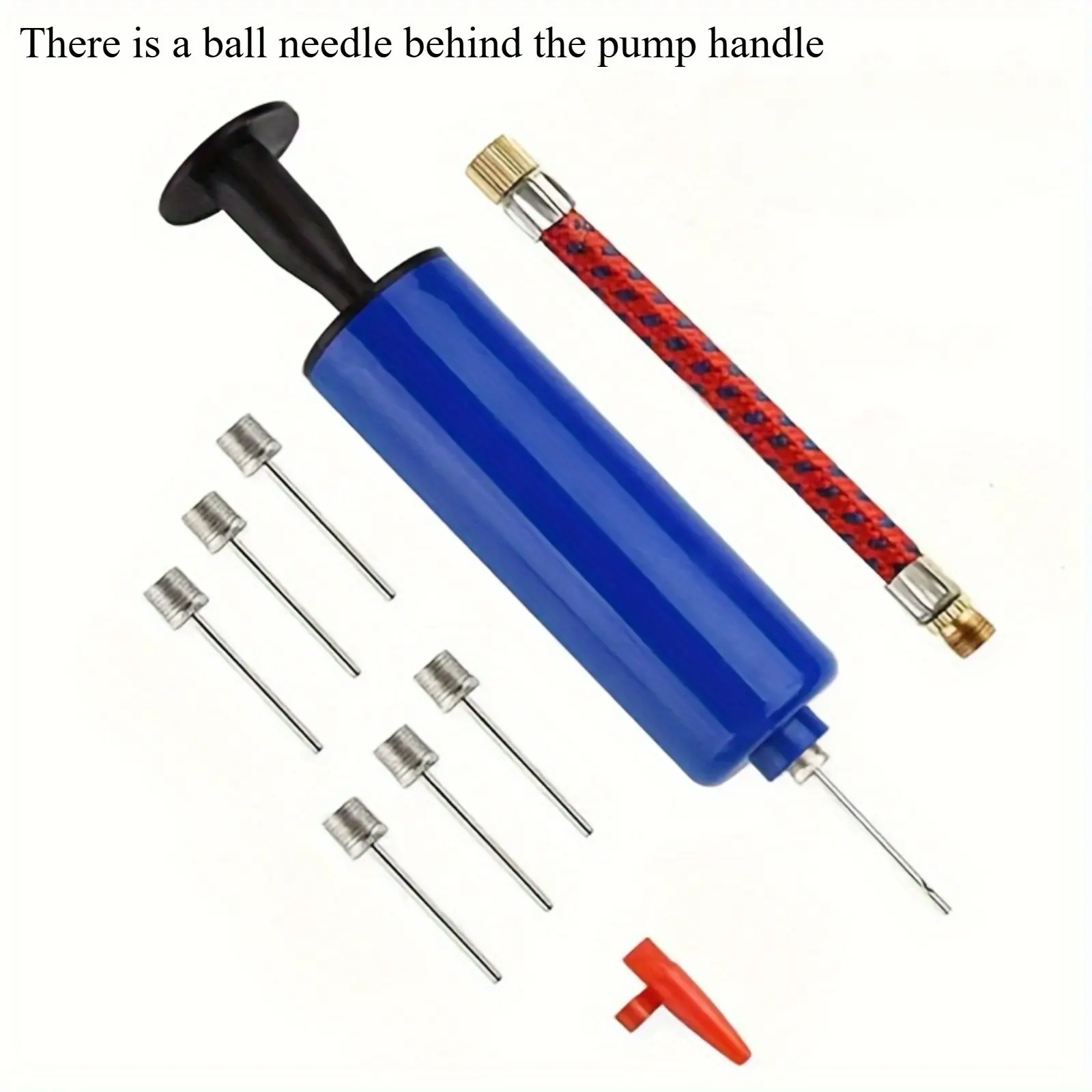 1 set of flexible hose ball pump, portable manual air pump, suitable for inflating balls, sports equipment, bicycle tires, air mattresses, swimming rings, pool floats, camping equipment, outdoor products, and household items. Sports air pump