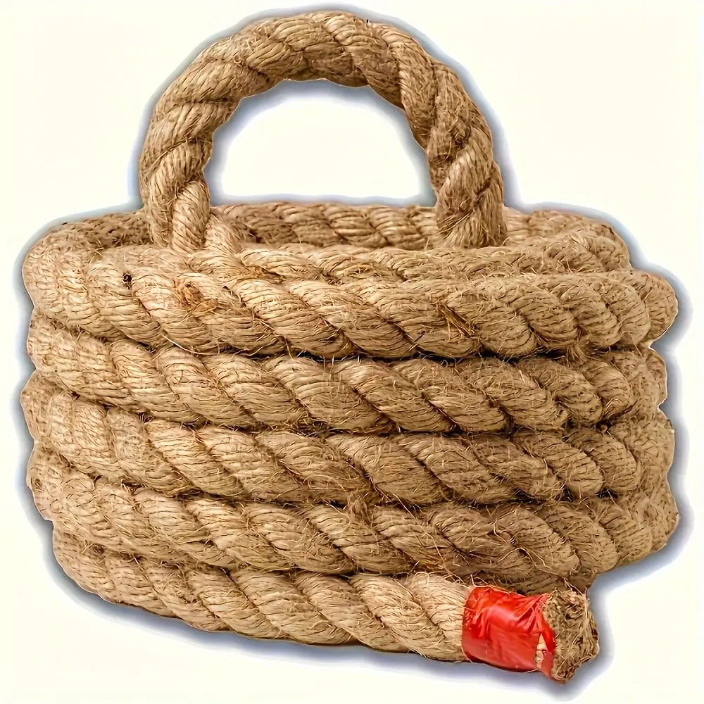 10m Long Hemp Rope, Braided for Crafts, Decoration, Bundling, Camping, Cat Scratching Post, Thick Hemp Rope, Multi-Purpose Rope, Garden, Home Decor, Multifunction Rope, Outdoor Rope
