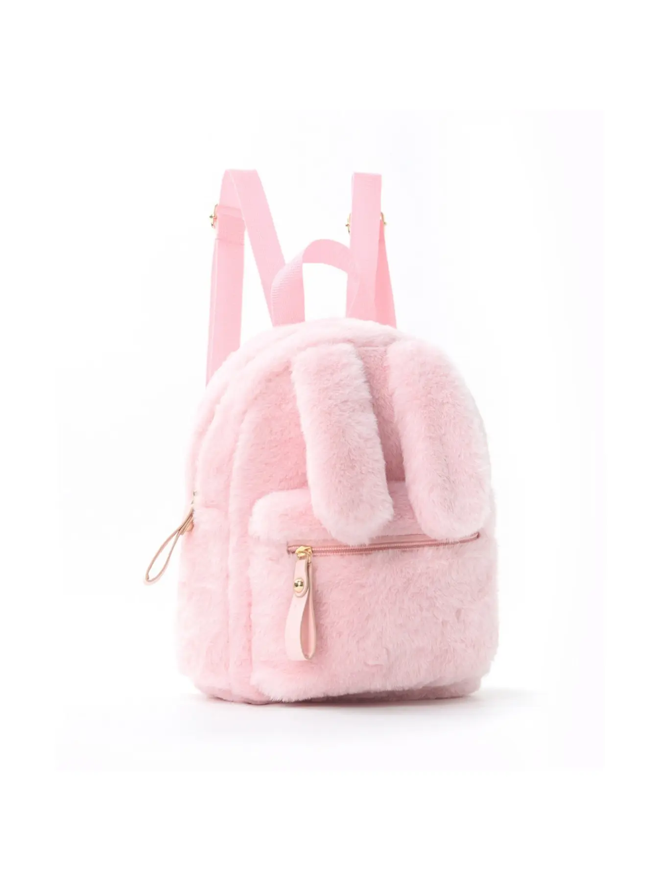 Fashion Rabbit Ears Backpack, Cute Bunny Bag for Kids, Solid Color Plush Casual Backpack, High Aesthetic Value, All Seasons Use