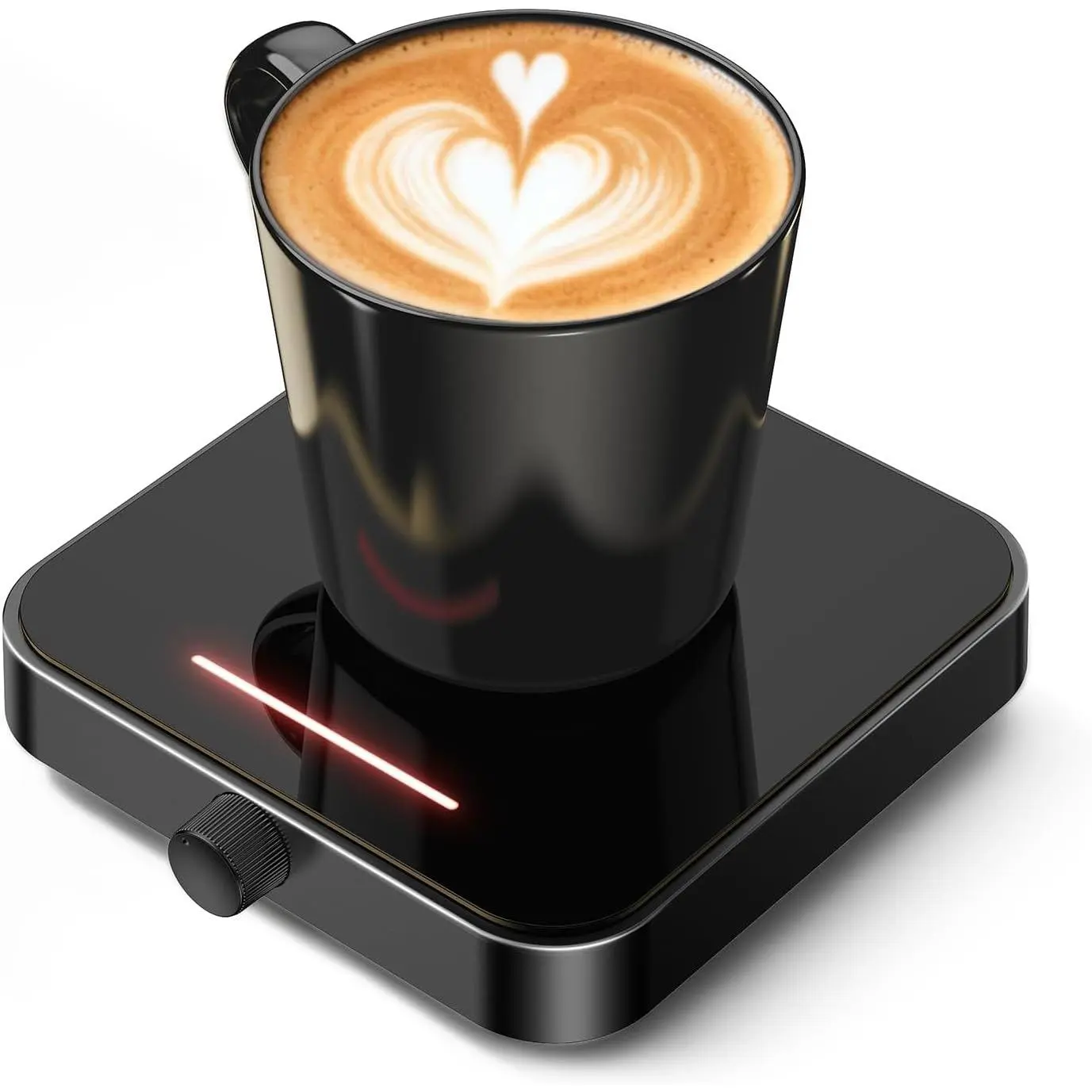 Mug Warmer, Electric Coffee Cup Warmer for Desk with 3-Temp Settings,Auto Shut Off, Constant Temperature Heating for Beverage, Milk, Tea and Hot Chocolate at Home & Office (Black)