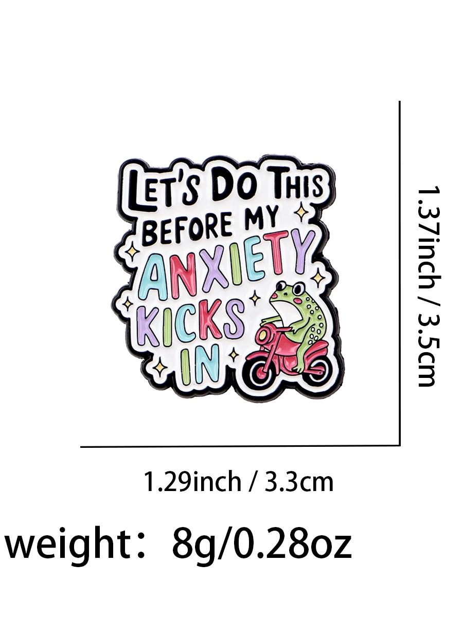 Rainbow Letter Badge Pin, Cute Frog Cartoon Design, Unique Backpack & Clothing Accessory, Fashion Jewelry Charm for All Seasons