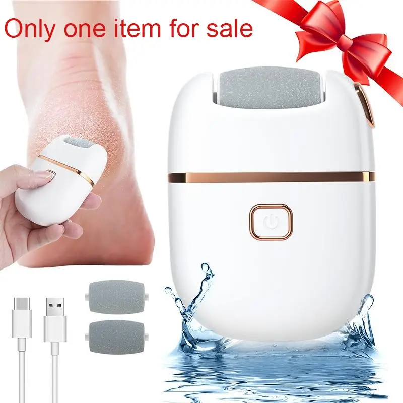 New Portable Electric Foot File, Foot Scrubber Dead Skin Remover, Home Automatic Charging Pedicure Tool, Gentle Adjustable Settings, Ideal Gift for Valentine's Day