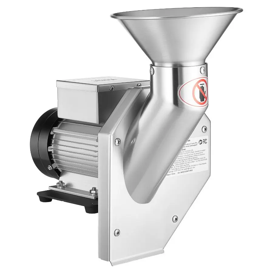 VEVOR 550W Electric Fruit Apple Crusher, SUS304 Desktop Crushing Machine, Grinds Whole Apples Up to 2.76" Dia, 60 KG/H Capacity, Cider Press for Apples, Pears, Pineapple, Guava, Carrot, Potato