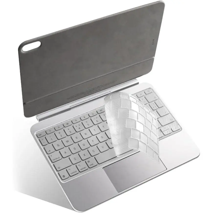 Keyboard Cover Protector for 11 inch Magic Keyboard (2026 2025 iPad Air M4 M3,iPad Pro M5 M4) TPU Material Compatible with iPad A16 & iPad 10 Magic Keyboard Folio (Carbon Fiber Texture)