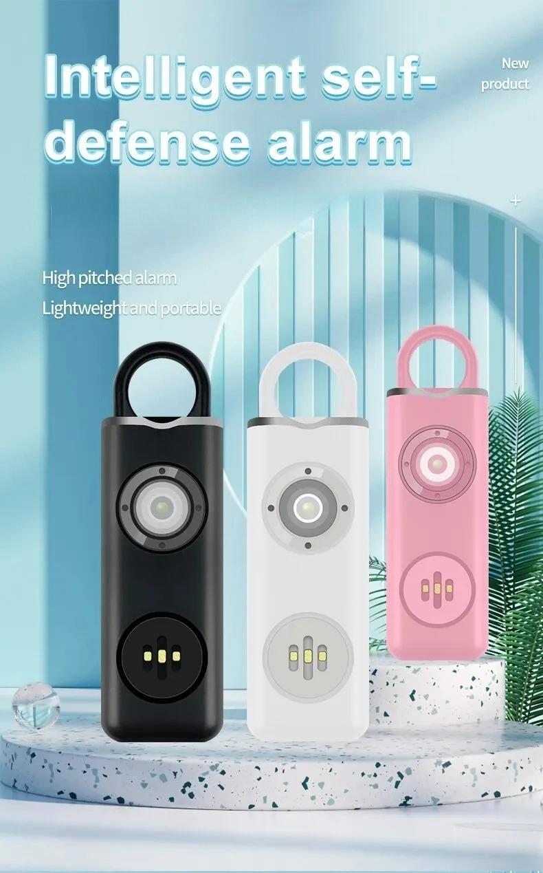 Personal Safety Siren Alarm for Women 130dB Siren Strobe & Key Chain 3 Pop Colors AF2004 Call for Help
