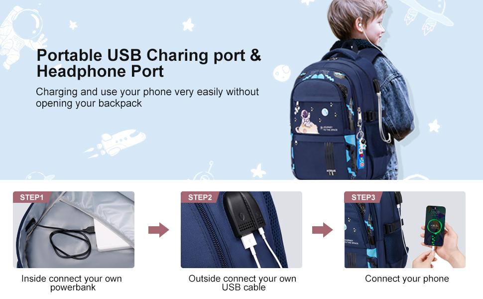 PLL Backpack for Boys - Boy Backpack Schoolbag for Boys Children Teens Girls Elementary Middle School Bags, Waterproof Lightweight Bookbag Backpacks Casual Daypack with Lunch Bag Set