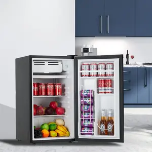 Energy Efficient 4.5Cu.Ft Compact Mini Fridge With Freezer, Ultra Quiet & Reversible Door, Adjustable Thermostat For Dorm Office Bedroom