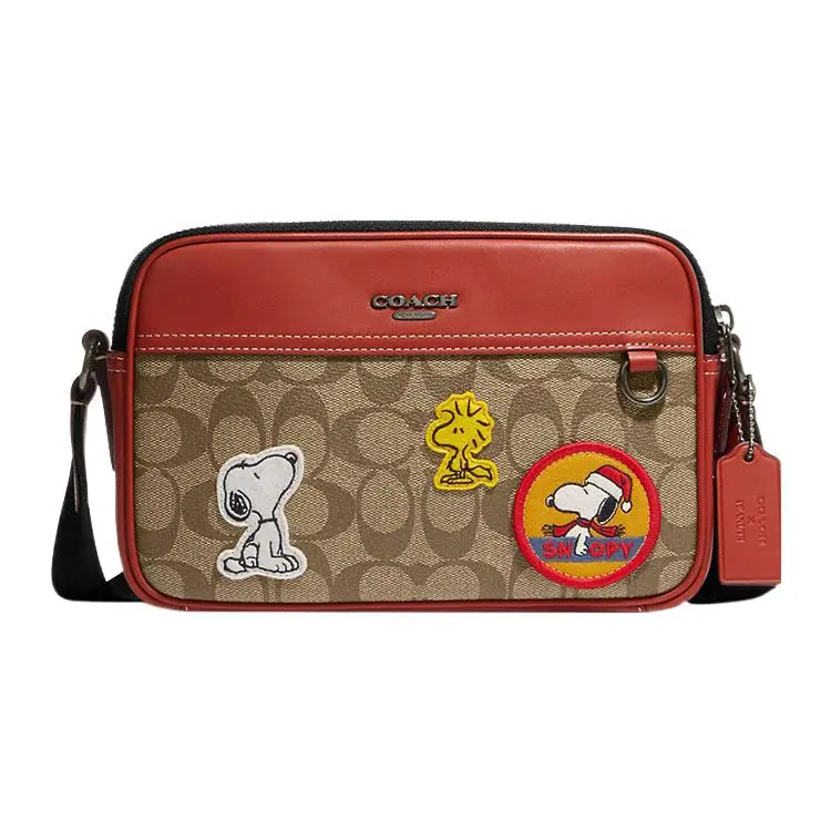 Coach x Snoopy Graham 23 Camera Bag for Women – Coated Canvas and Calfskin with Iconic Peanuts Prints Verifiable, with credentials and supporting global authentication