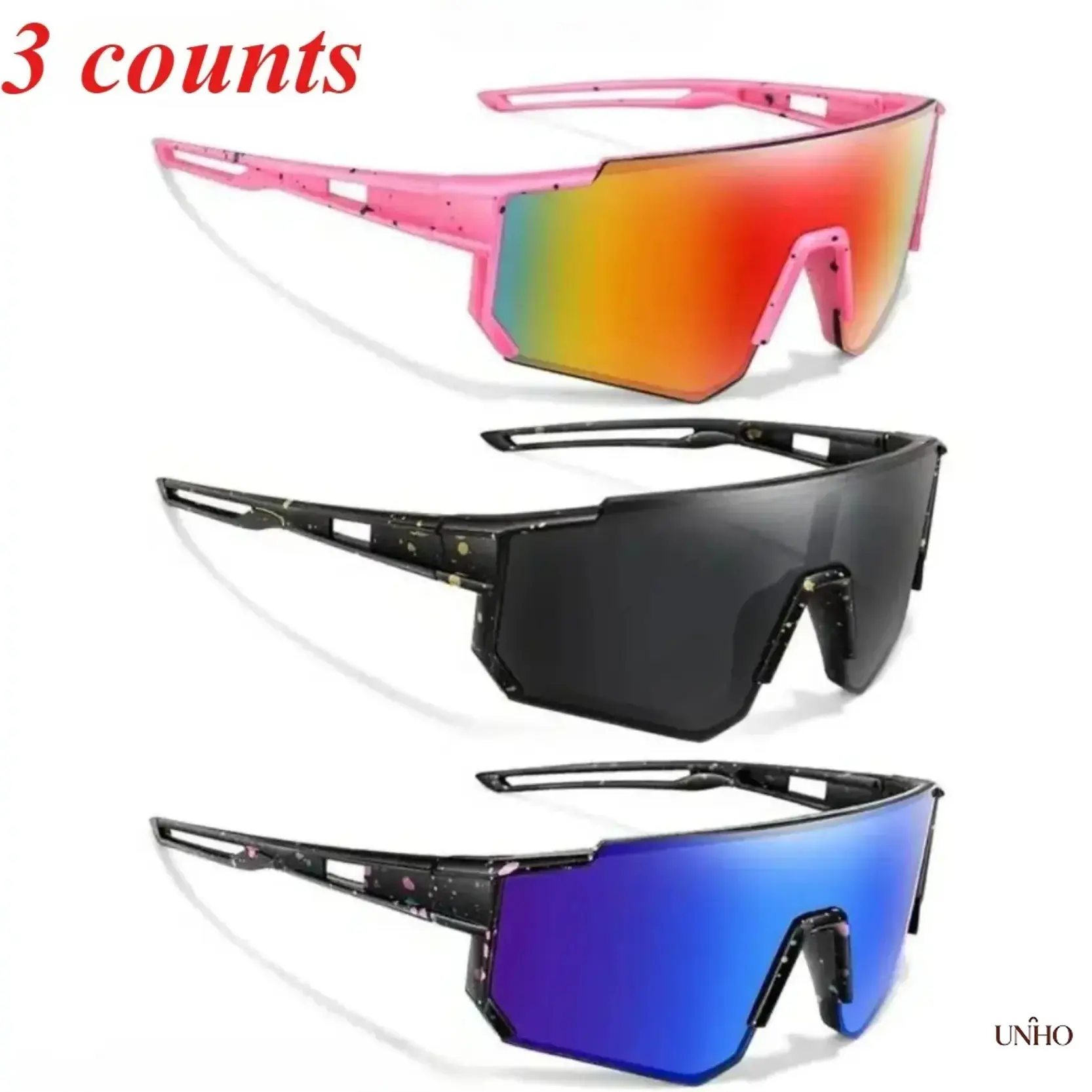 Unisex 5-Pack Polarized Sunglasses (1 Size) - Lightweight Multi-Style Frames, Anti-Glare Lenses, Full UV Protection, Ideal for Driving, Outdoor Use, One Size