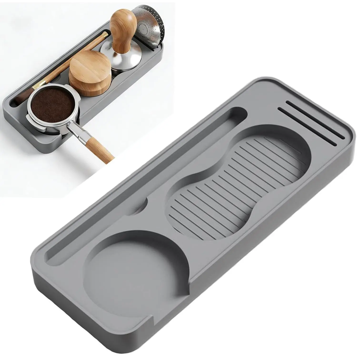 Espresso Tamping Station Base Coffee Mat Tamper Portafilter Holder |  Multifunctional Coffee Tools Organzier Tamper Station Espresso Organizer Station Coffee Distributor Mat