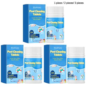 Swimming Pool Cleaning Tablets (100g/100g*2/100g*3), Quick Dissolve, Odorless, Multi-Purpose, Water Quality Clarifier, No Detergent