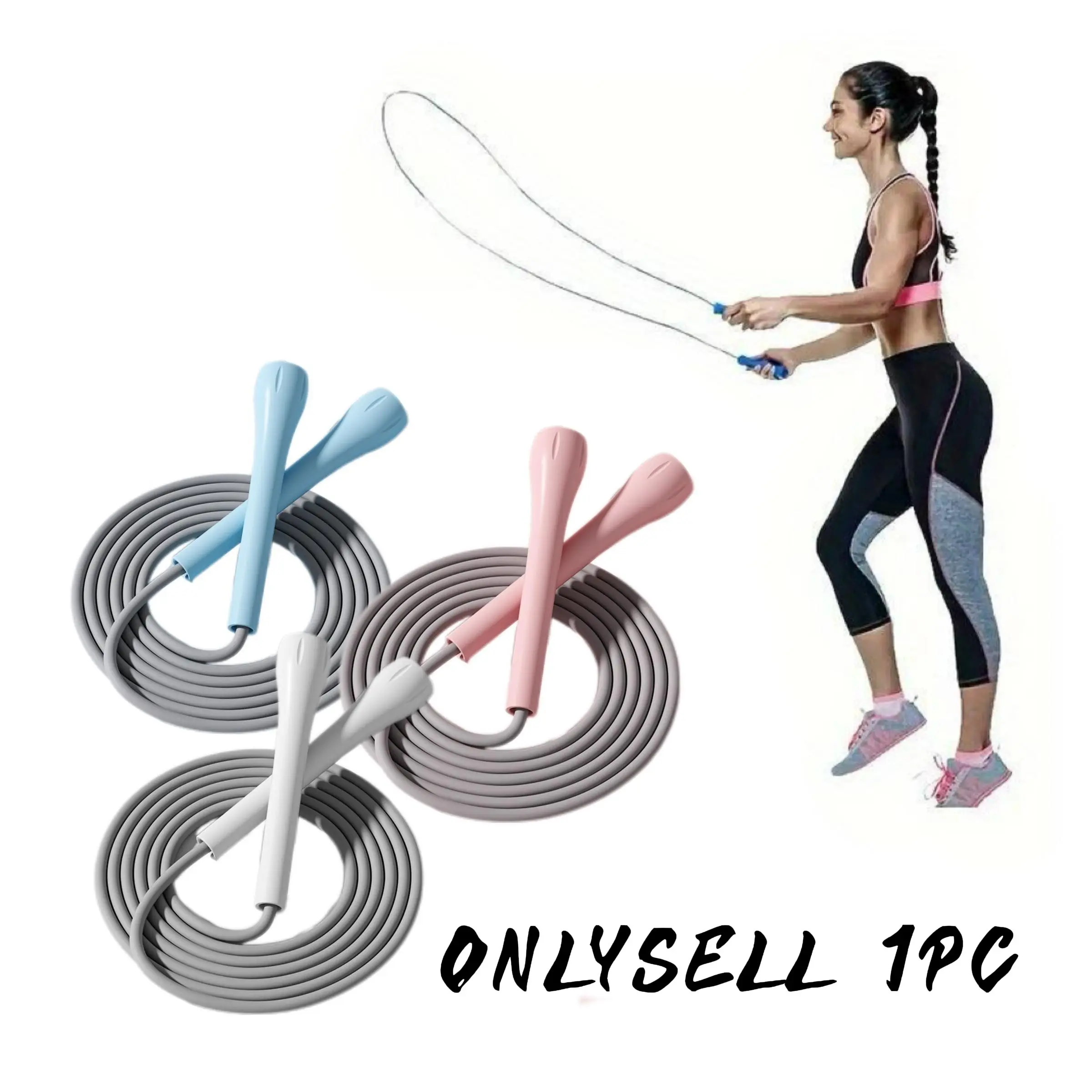 Adjustable Speed Rope Jumping Rope, Abs Material, Silicone Handle, Ergonomic Design, Ideal for Indoor Fitness, Gym Workouts & Training, Exercise Equipment, Home Workout Equipment, Skipping Ropes