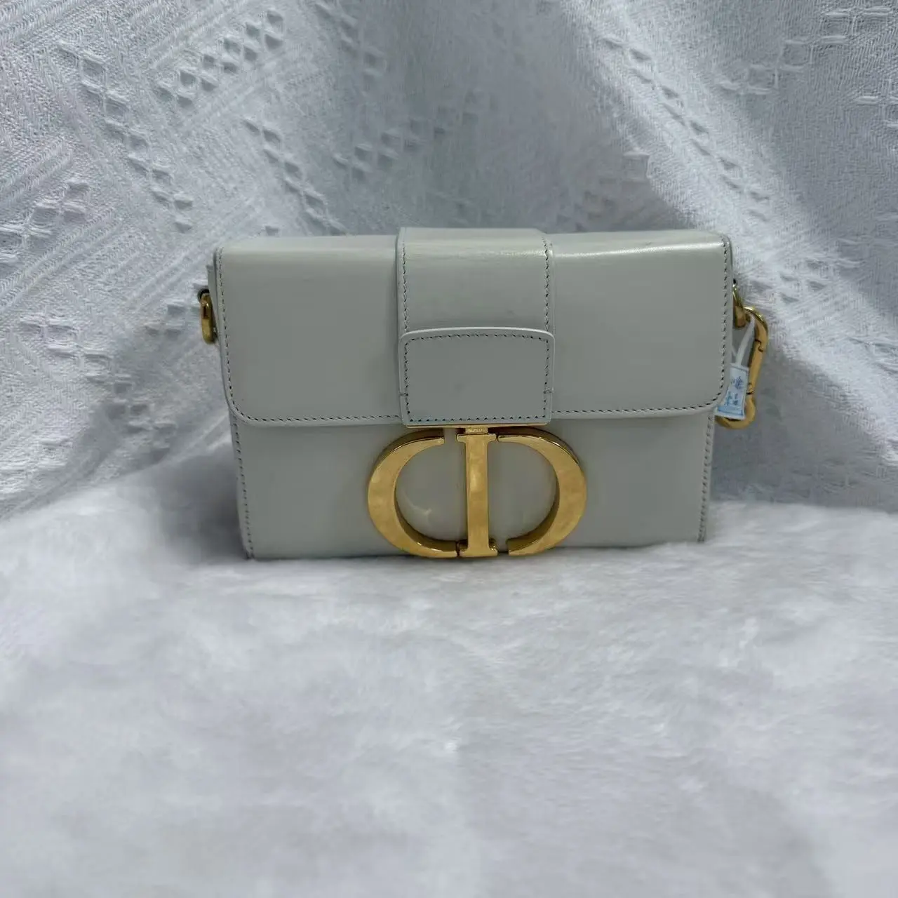 Pre-owned Dior Gray 30 Montaigne Box Bag MY806 26.07.31