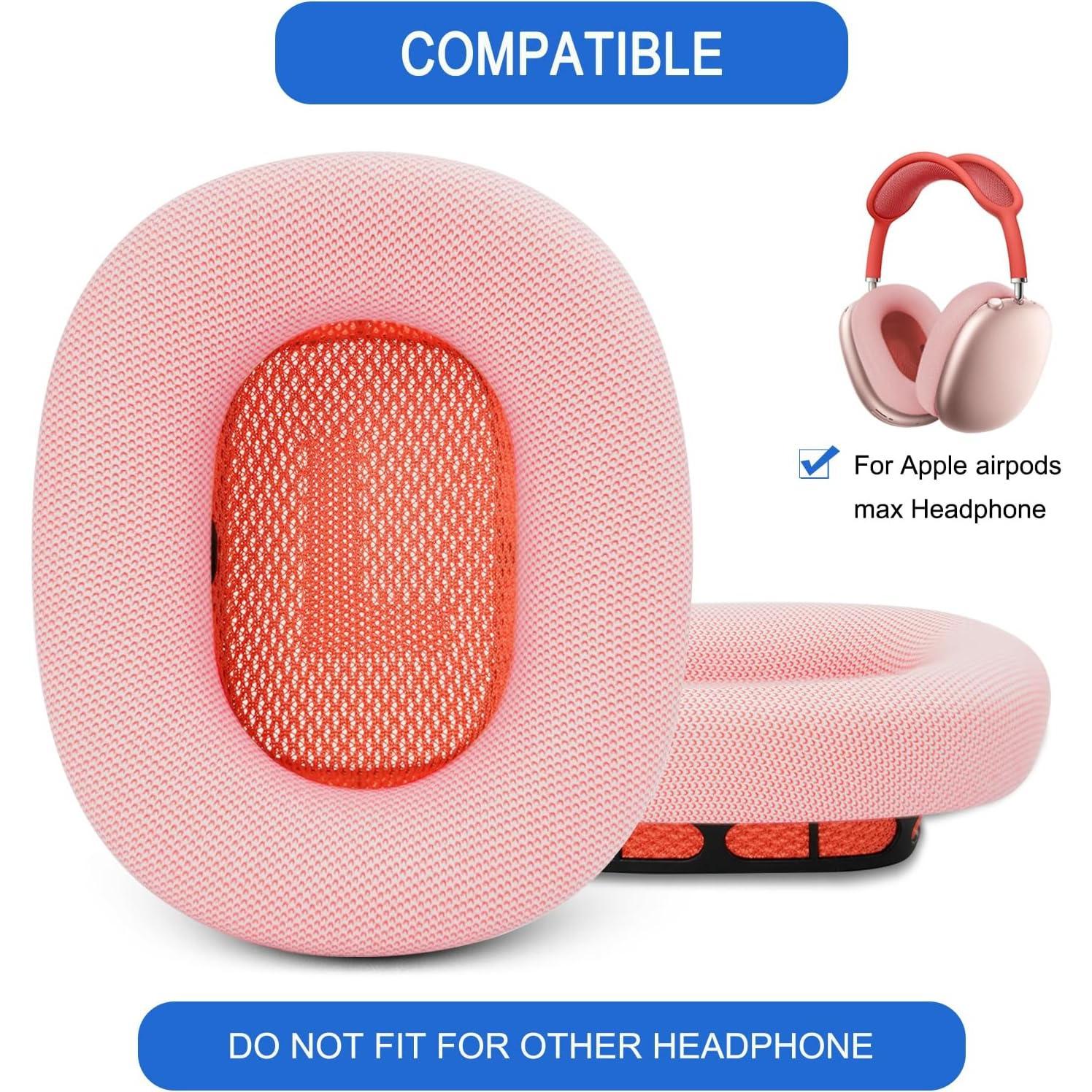 Ear Cushions for  AirPods Max Headphones, VOEARS Replacement Earpad Cover with Protein Leather & Stron Manet for AirPods Max (Pink)