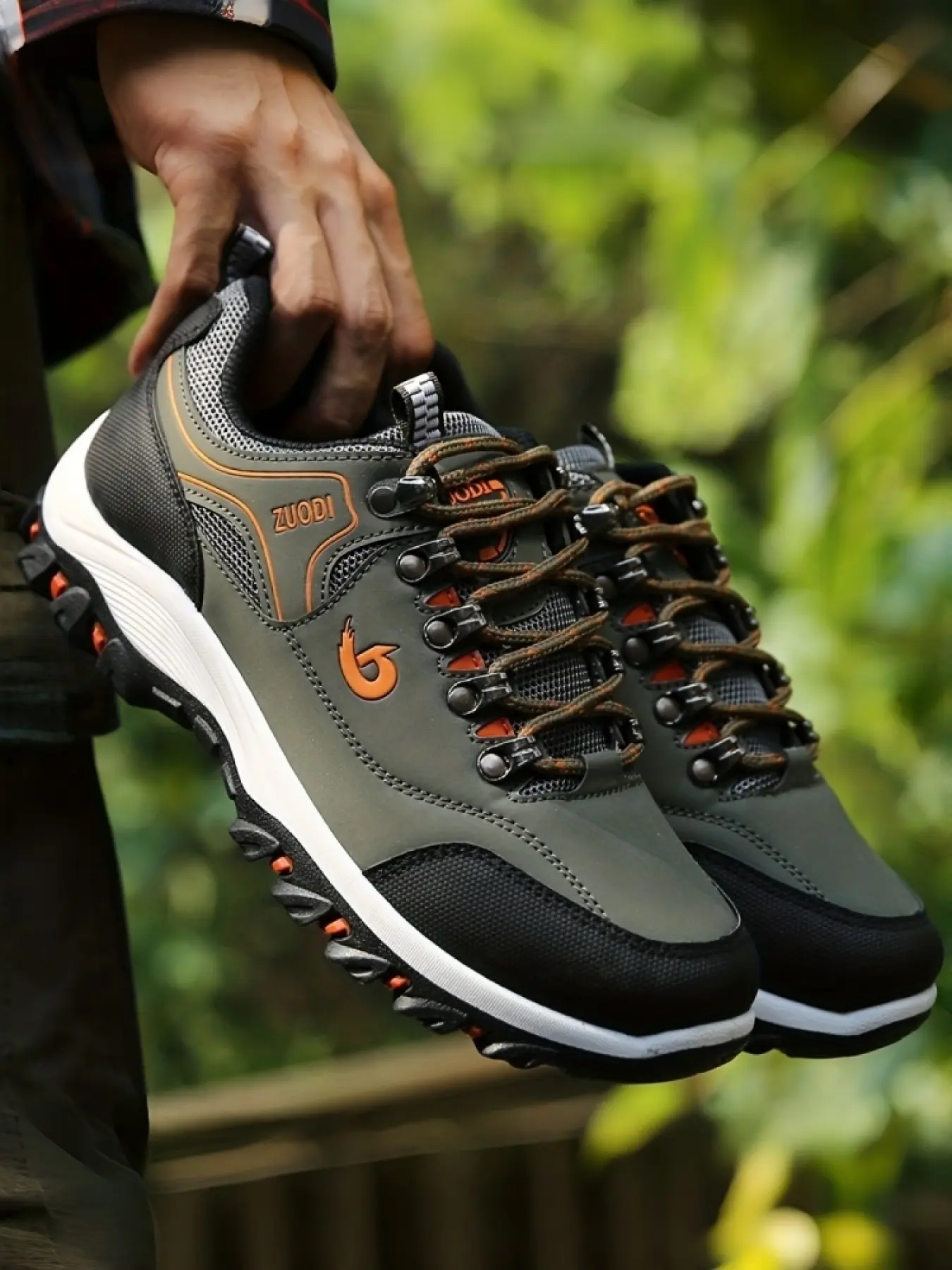 Men's Anti-Slip Cushion Outdoor Trekking Hiking Shoes | Serrated Grippy Outsole | Propulsion Boost | Wear-Resistant Climbing Shoes