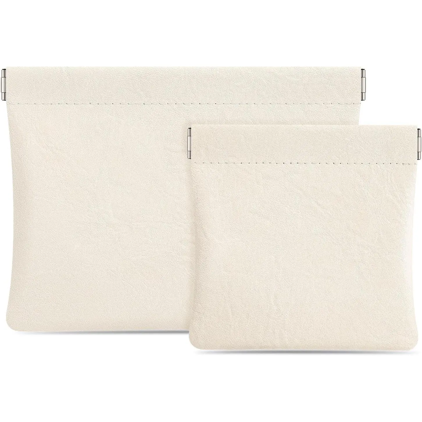 2 count Small Makeup Bag for Women, Small Pouches for Purse Mini  Bag  Pouch Travel Storage Bag for  Headphones   (Beige)