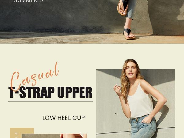 Athlefit Women's Comfortable Orthopedic Sandals Thong Dressy T-Strap Orthotic Casual Summer Arch Support Sandals