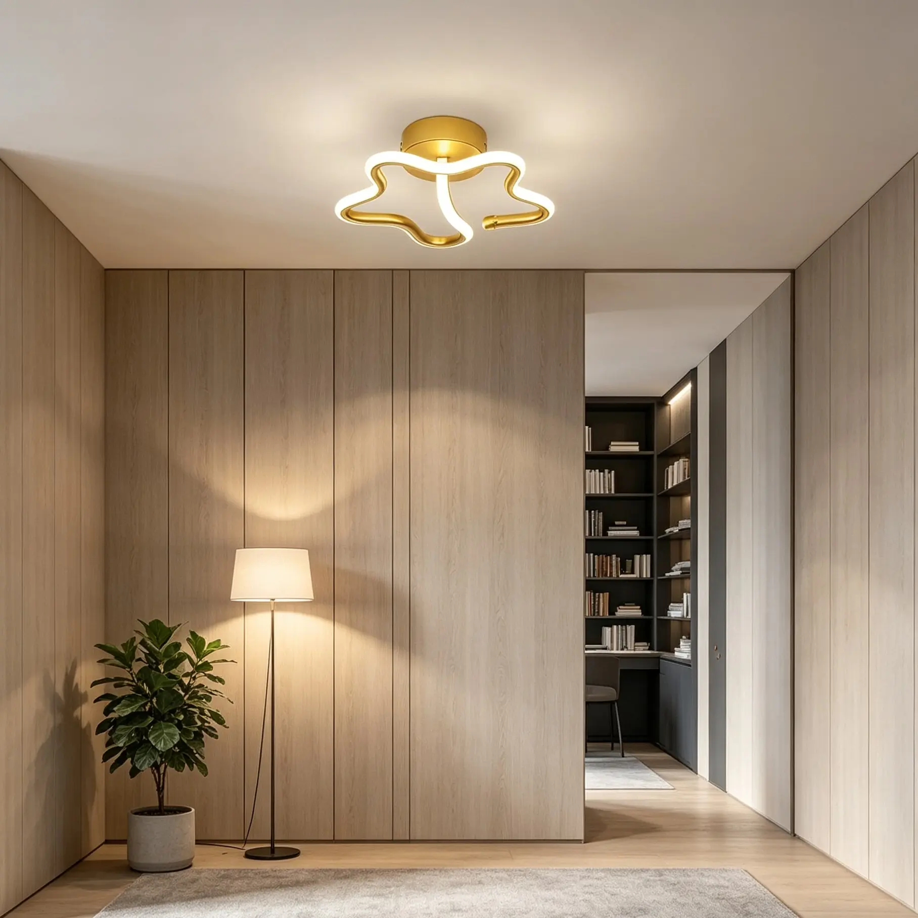 Modern LED Ceiling Light, Home Electrical Installation, Minimalist Star-Patterned Ceiling Light, 3000K Warm Light For Bedrooms, Living Rooms, Studies, and Hallways, Indoors Decorative Lighting Fixture, Interior Led Lights, Bedroom Led Lights