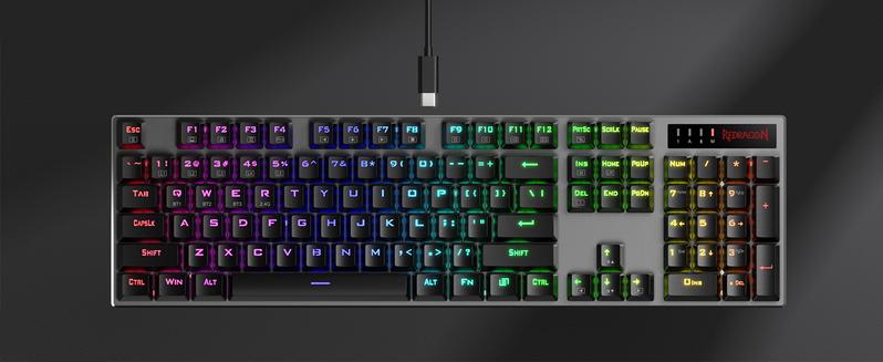Redragon K556 PRO Upgraded Wireless RGB Gaming Keyboard, BT/2.4Ghz Tri-Mode Aluminum Mechanical Keyboard w/No-Lag Connection, Hot-Swap Linear Quiet Red Switch