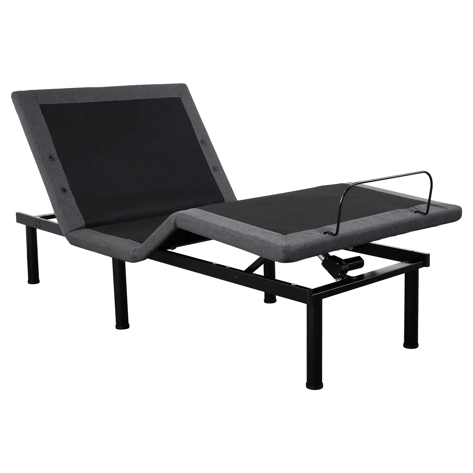 Adjustable Bed Frame, Wireless Remote Ergonomic Bed Frame with Massage, Independent Head and Foot Tilt & LED Night Light, Quiet Motor