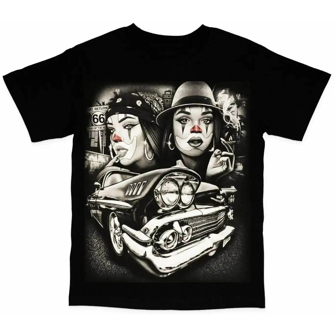Tears Of A Clown Chola With A Lowrider Bomba Mens T-Shirt Menswear Top