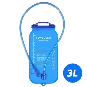 Food-Grade Odor-Free Peva Water Bladder, Leak-Proof Soft Bite Valve, 1L/1.5L/2L/3L Hydration Reservoir, Trail Running Cycling Hiking