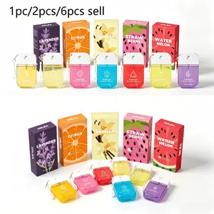 Portable Scented Liquid Hand Sanitizer Spray, Multi-Flavor, Gentle No-Rinse Quick-Dry, Soft Skin Care, Travel Disinfectant, 45ML, 1pc/2pcs/3pcs/6pcs
