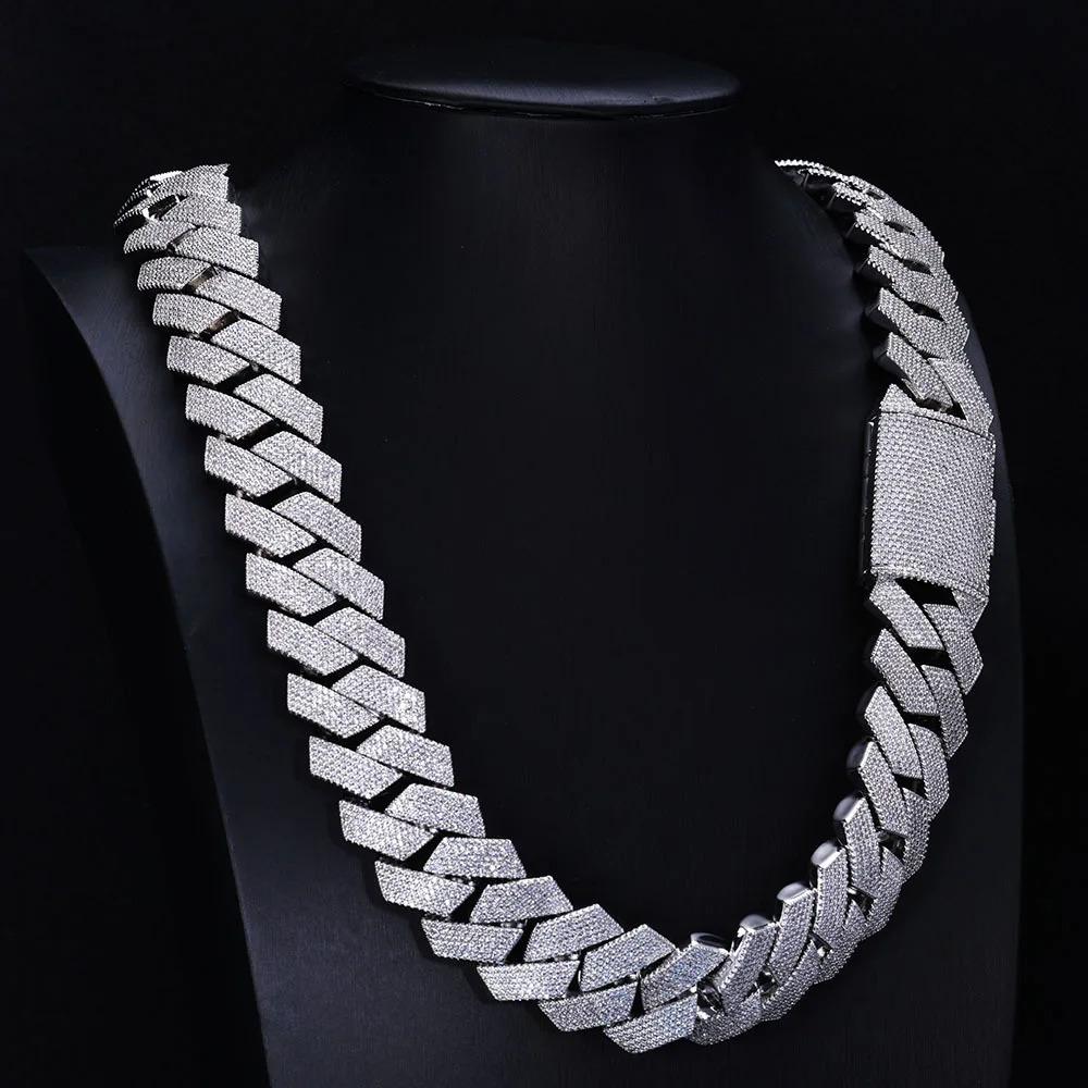 15mm Six rows Full Diamond Shap Cuban Chain Necklaces For Men Women Iced Out Chain Hip Hop Goth Jewelry Free Shipping