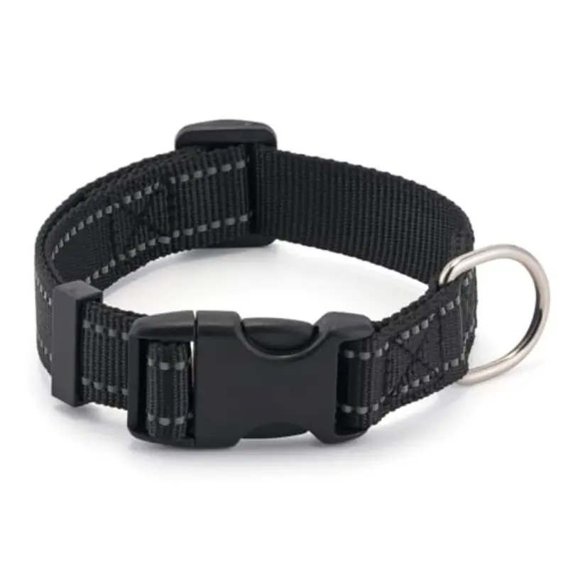 Reflective Dog Collar for Large Dogs, Wide Adjustable Nylon Collar with Soft Padding, Durable Buckle, Suitable for Bulldogs, Labradors, Adjustable Collars