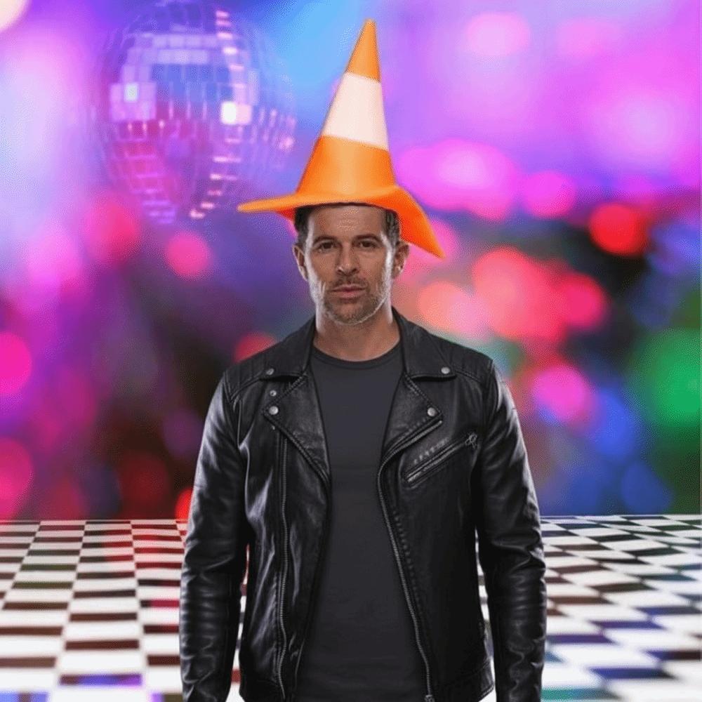 Funny Foldable Traffic Cone Hat Dress Up Masquerade Stage Hat Role Play All Age Halloween Costume Funny Hat Cosplay Event