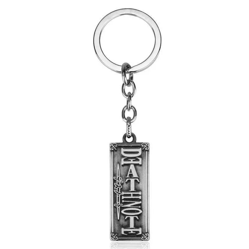 deathnote keychain Death Note Keychain Double L Black Notebook Pendant Key Chain Cospaly Accessories Keyring for Women Men Jewel