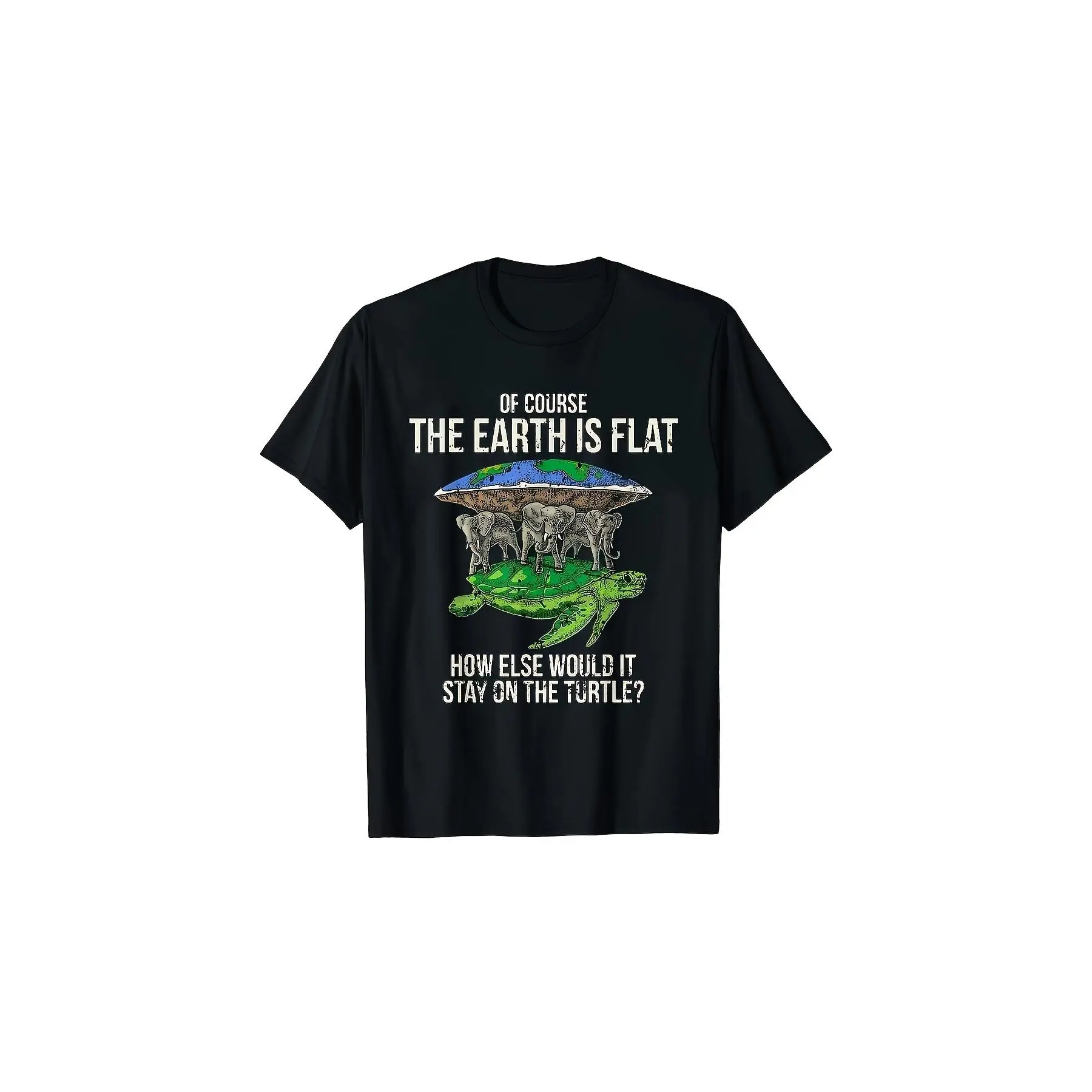Men's Funny Flat Earth Theory T-Shirt with Society Tenther Design Short Sleeved Round Neck Casual Unisex Classic Fit Soft Comfortable Unisex Tshirt for Trendy Collectors,graphic,,father,Cute,Monaco,breathable,fashion graphic ,Neck Raglan Com,sweat-w,print